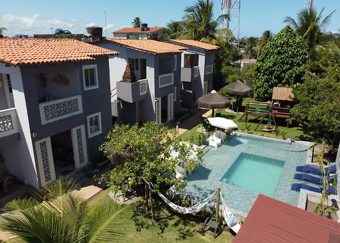 Pousada com piscina: Chalés Caiçara Serrambi